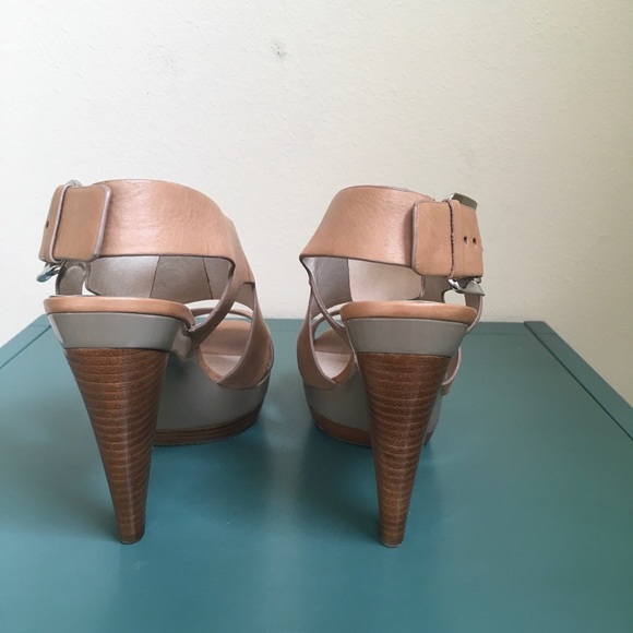 MMK tan leather platform sandals, size 8.5 - Picture 4 of 5
